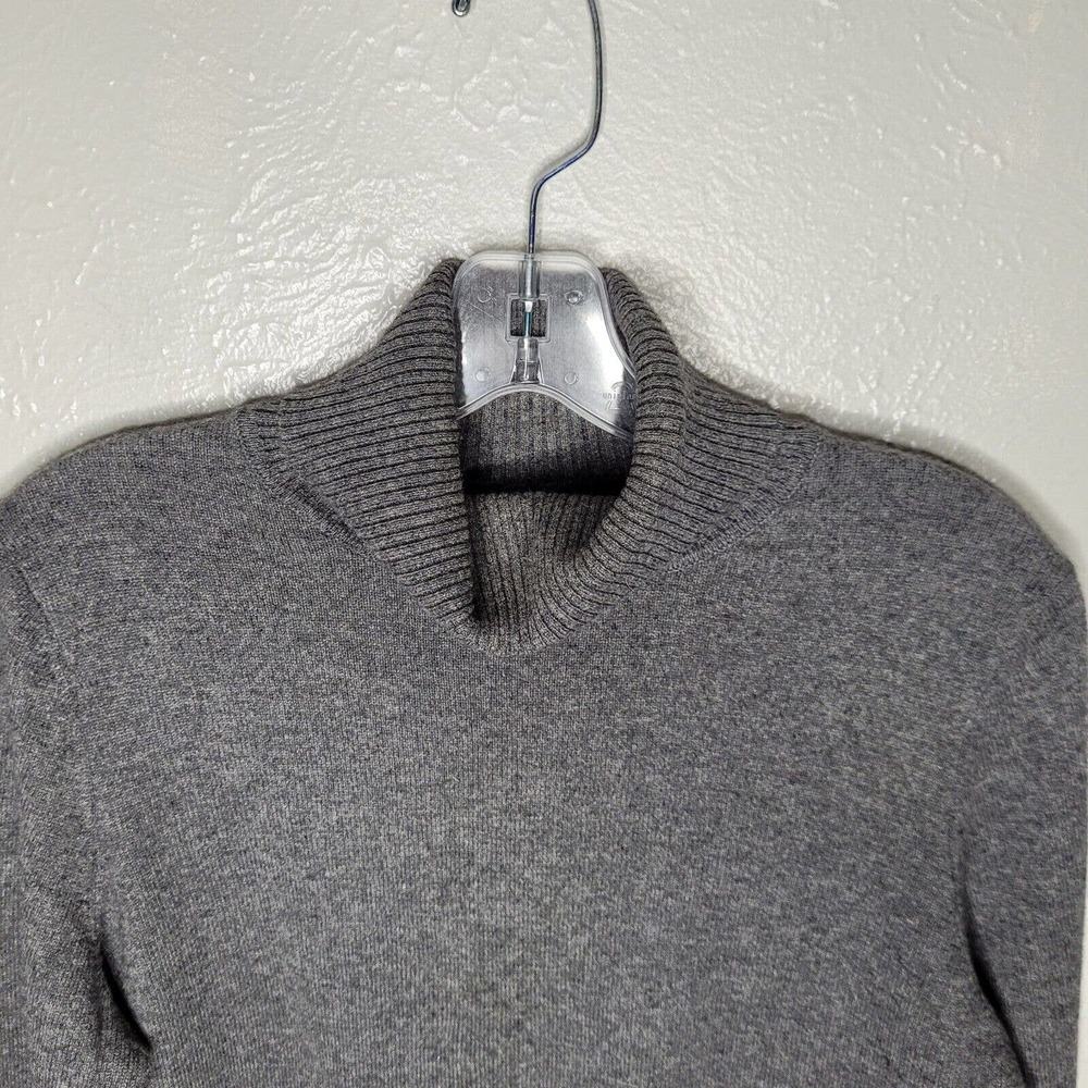 Uniqlo Womens Size Lg dark gray 100% Cashmere Turtleneck Sweater Pullover - Picture 2 of 6